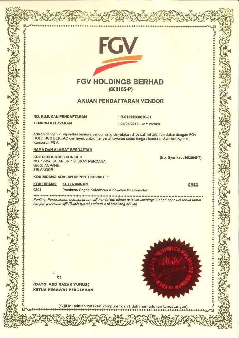 FELDA Certificate